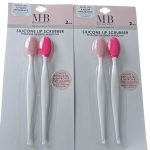No Boundaries Silicone Lip Scrubber Set - Pink and White